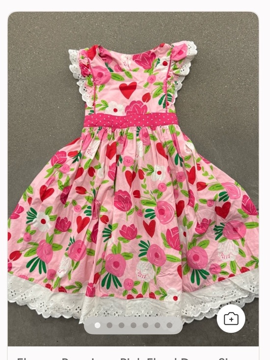 Catalina Other - Eleanor Rose red hearts pink Floral Lace Girls' Dress 10-12 yr